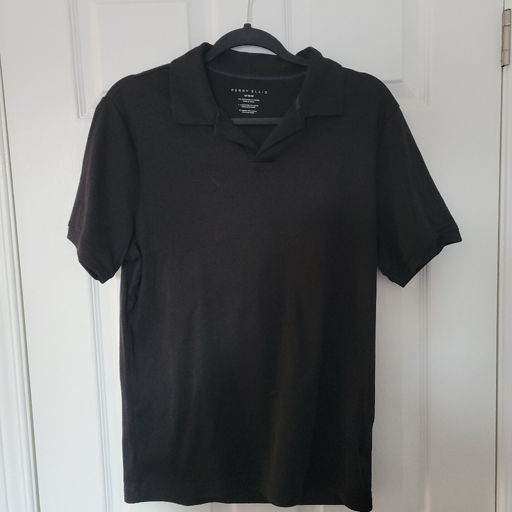 Perry Ellis Black Polo, Size Medium